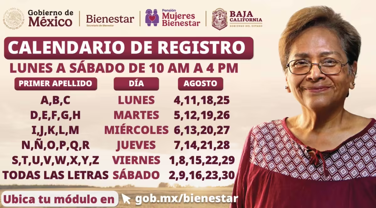 Arranca registro para la Pensión Mujeres Bienestar en Baja California