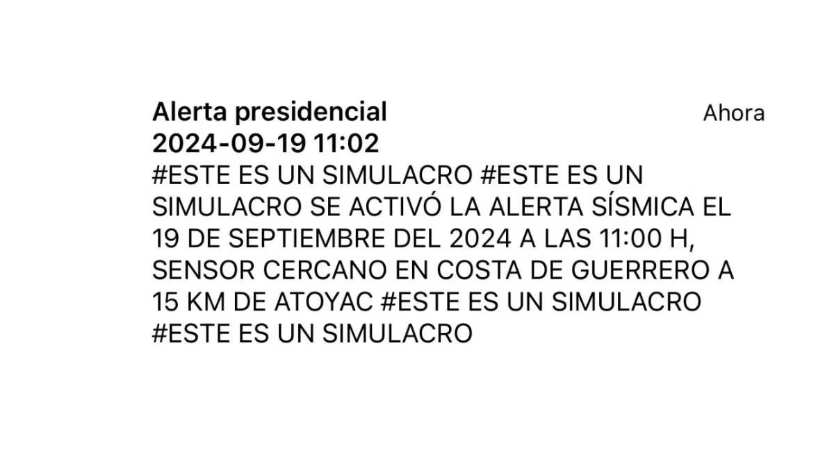 México activa por primera vez alerta sísmica en celulares de 80 millones en simulacro nacional