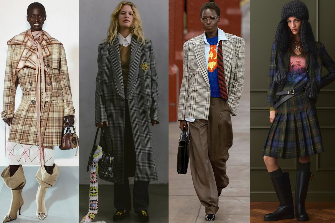 Cuadros escoceses dominan Pre-Fall 2026: Tartán clave en McQueen, Etro y Chanel