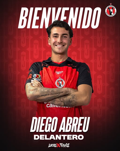 Xolos de Tijuana oficializa el fichaje del delantero Diego Abreu
