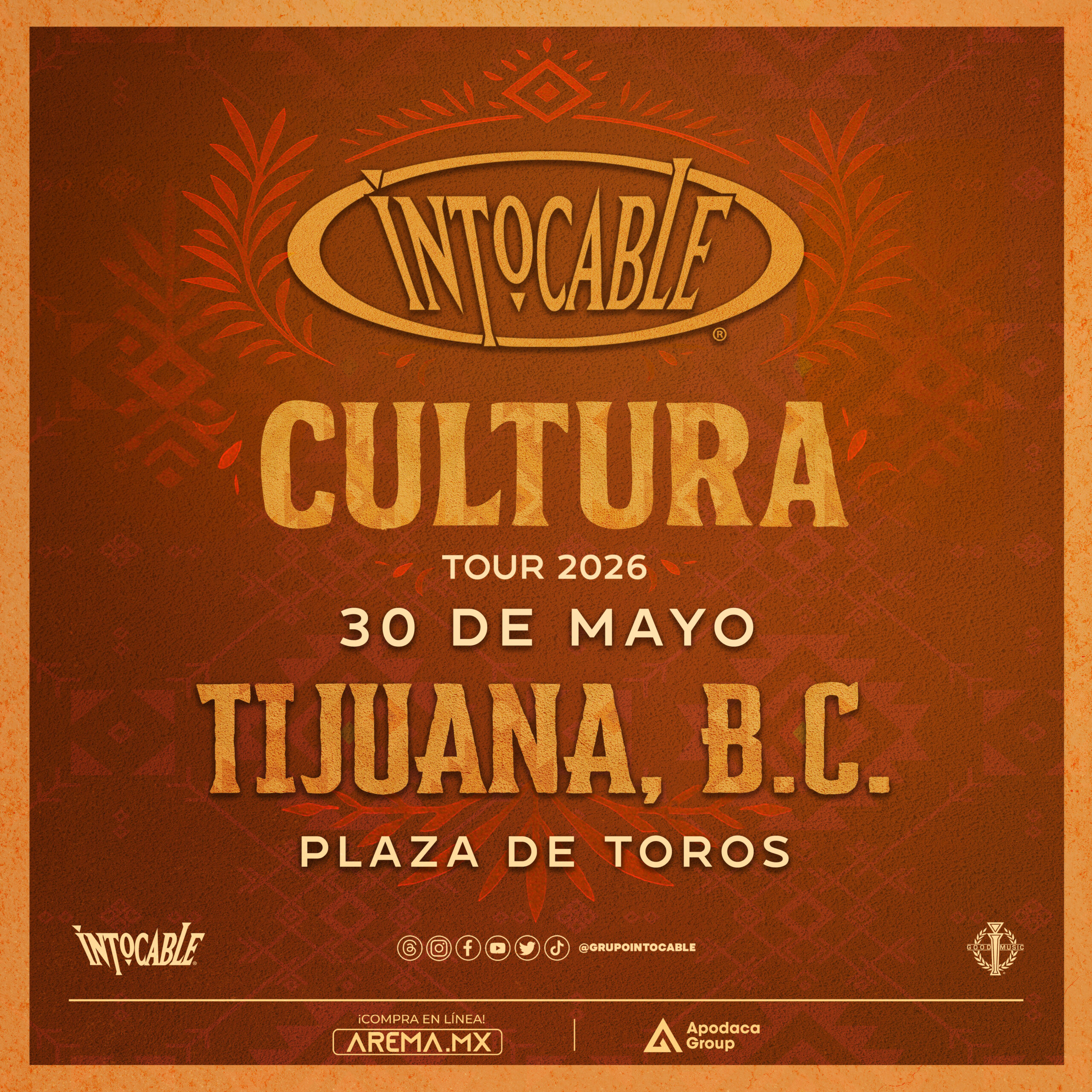 Intocable anuncia concierto en Tijuana para mayo de 2026