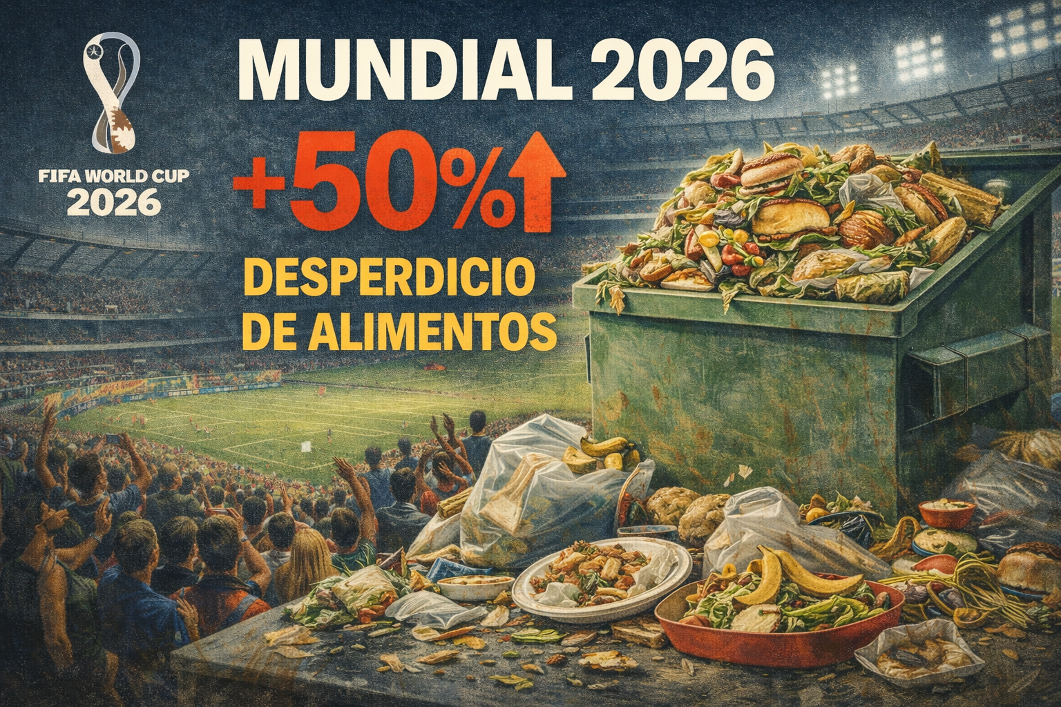 Mundial 2026 podría aumentar hasta 50% el desperdicio de alimentos en México