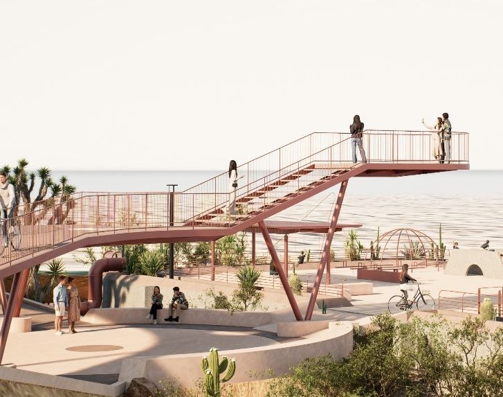 La Paz inicia construcción de escalinata y parque con mirador en Colina de la Cruz