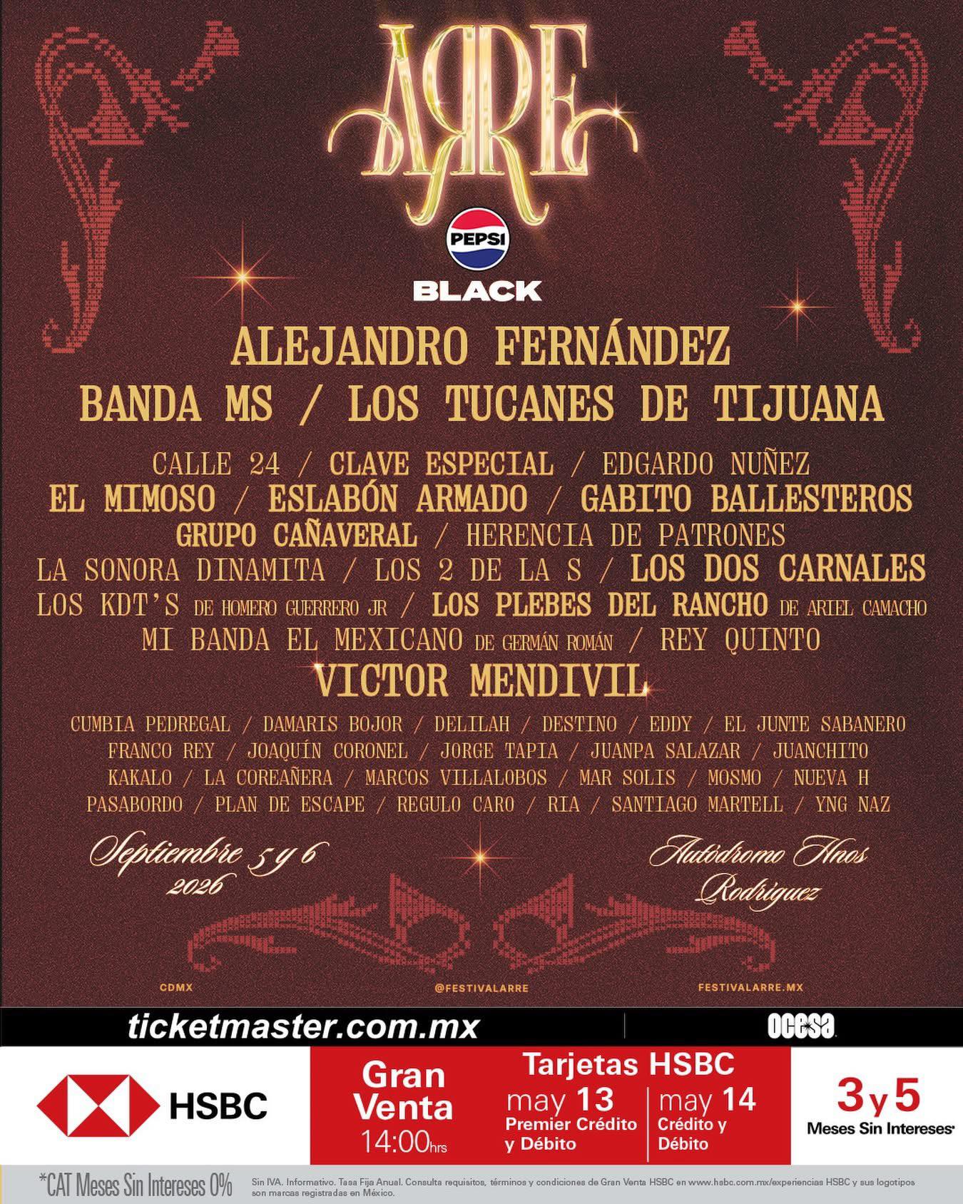 Festival Arre revela su line up oficial para 2026