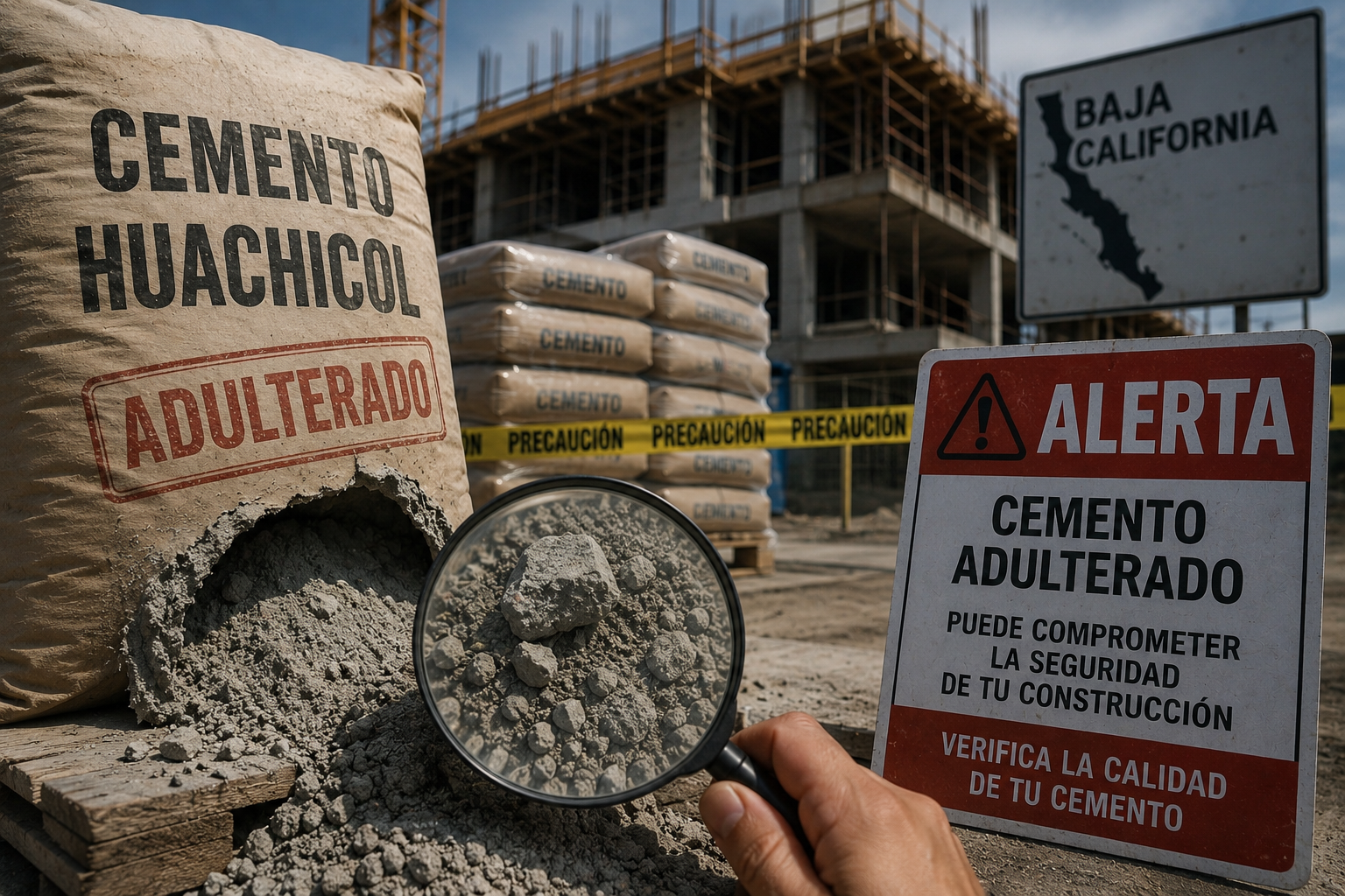 Alertan por venta de cemento adulterado en Baja California