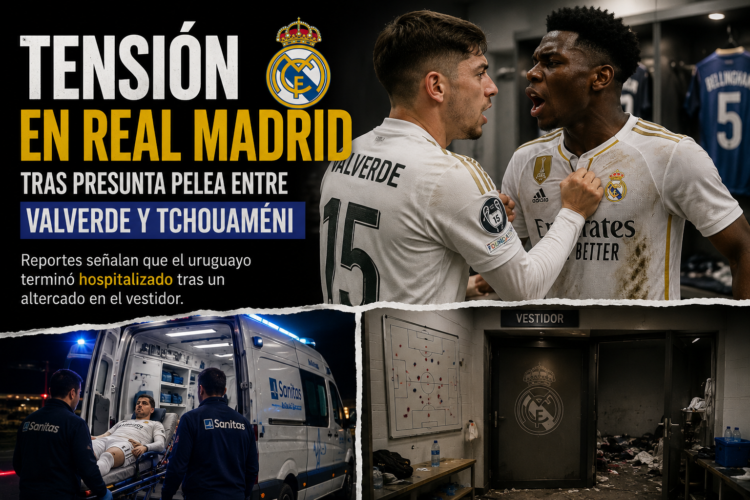 Tensión en Real Madrid tras presunta pelea entre Valverde y Tchouaméni